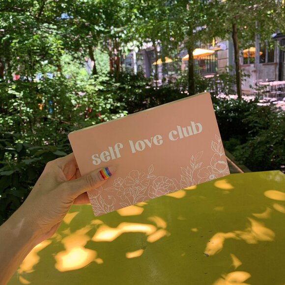 Self Love Club Block Sign | Inspirational Wooden Wall Desk Sign | 7.50" x 4.50" - Picture 8 of 8